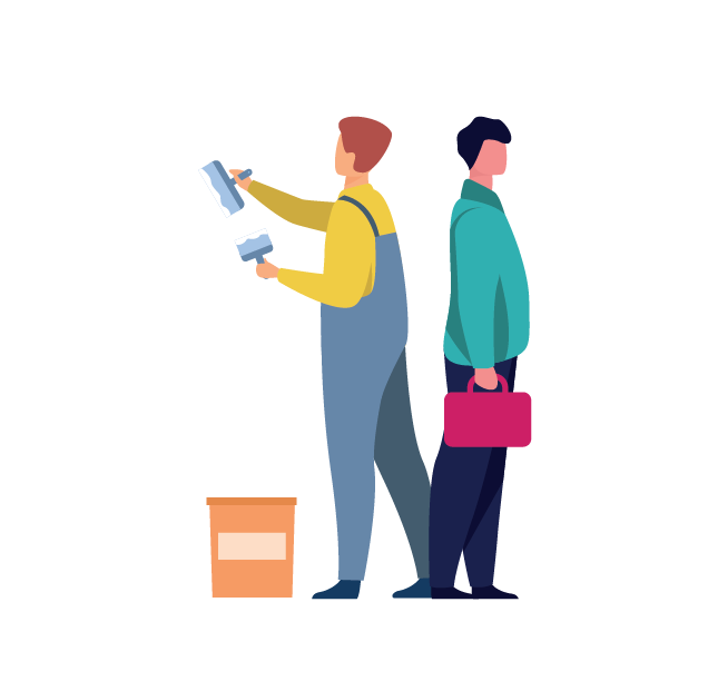 Illustration de deux travailleurs