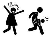 Illustration d'un homme qui kidnappe un enfant